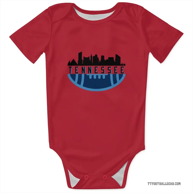 Jordan Roos  Red Tennessee Titans  Newborn & Infant Bodysuit