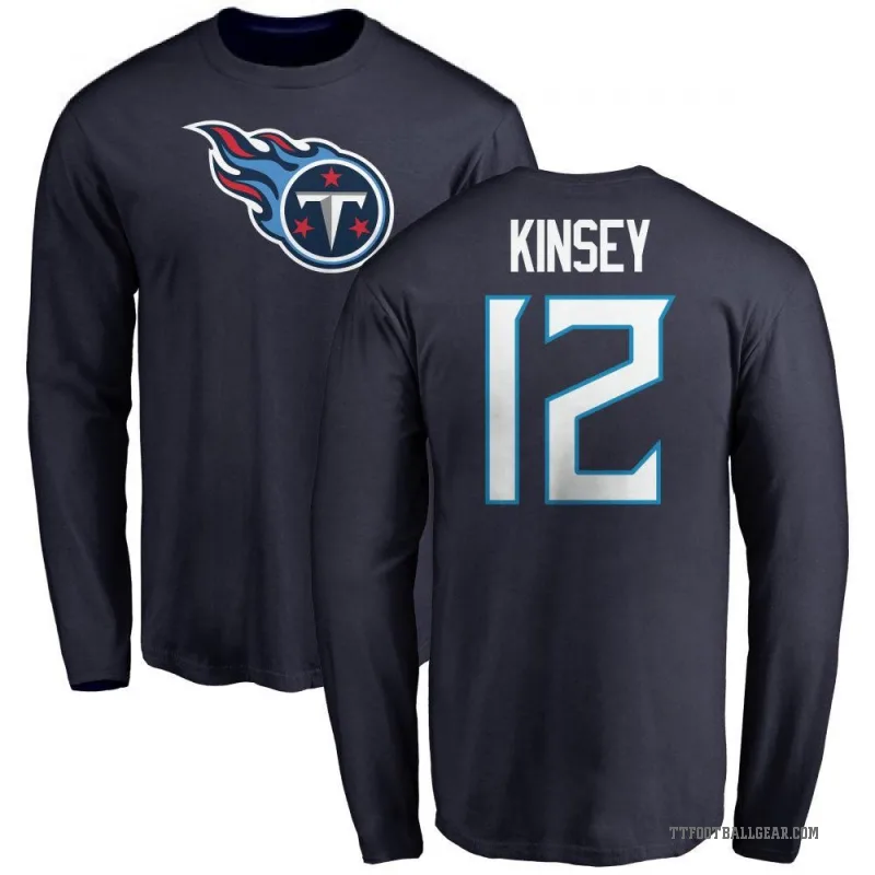 Mason Kinsey Youth Navy Tennessee Titans Logo Long Sleeve T-Shirt -